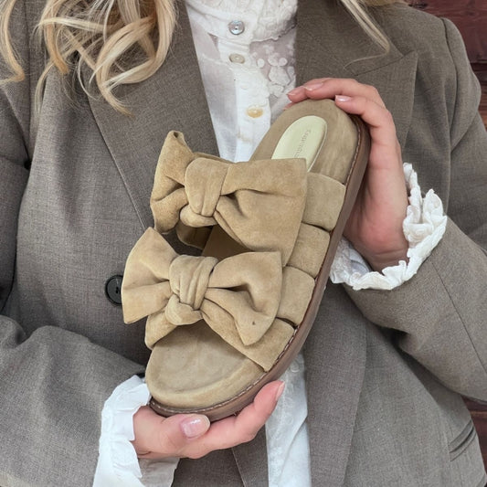 COPENHAGEN SHOES SUMMER DREAM SUEDE Slippers 1507 CAMEL