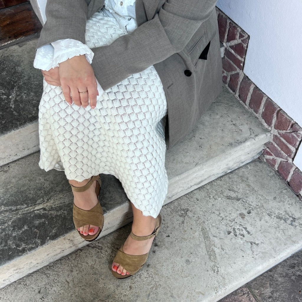 COPENHAGEN SHOES SUMMER VIBES Wedge sandals 0002 BEIGE