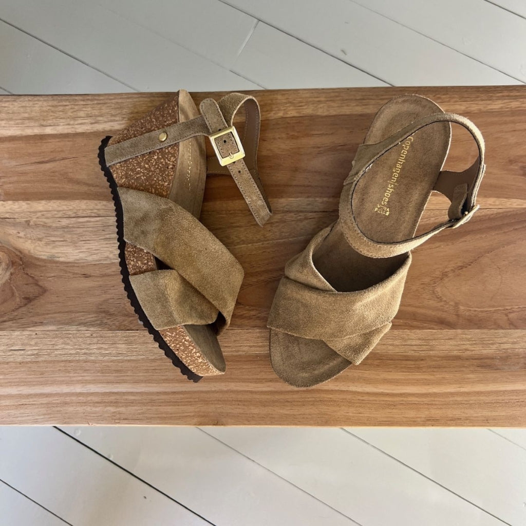 COPENHAGEN SHOES SUMMER VIBES Wedge sandals 0002 BEIGE