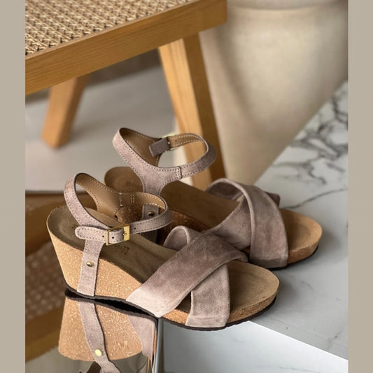 COPENHAGEN SHOES SUMMER VIBES Wedge sandals 0002 BEIGE