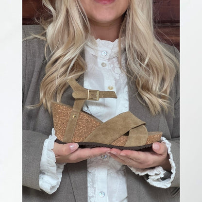 COPENHAGEN SHOES SUMMER VIBES Wedge sandals 0002 BEIGE