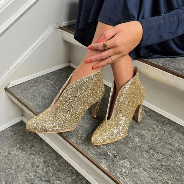 COPENHAGEN SHOES SUS GLITTER Heels 013 GOLD GLITTER