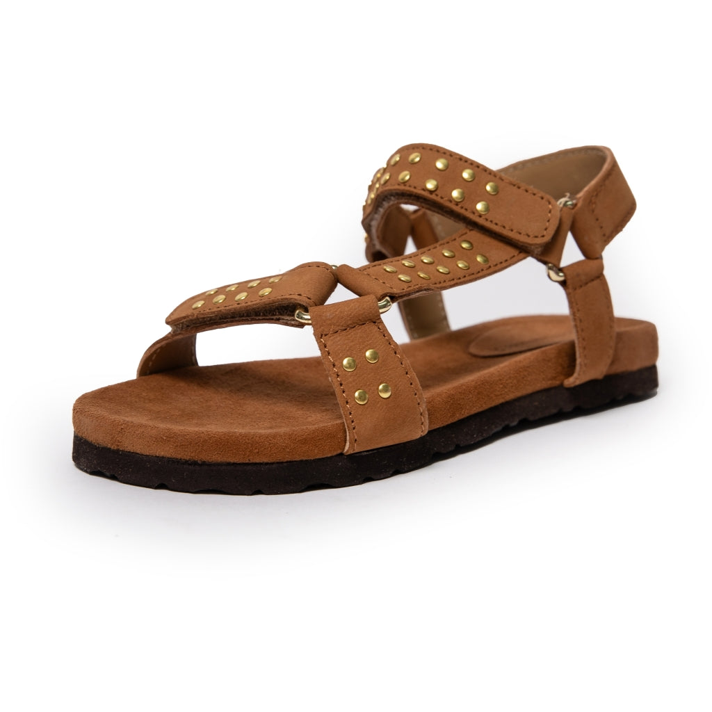 COPENHAGEN KIDS SWEAT SUEDE KIDS BS. Sandals 0241 COGNAC