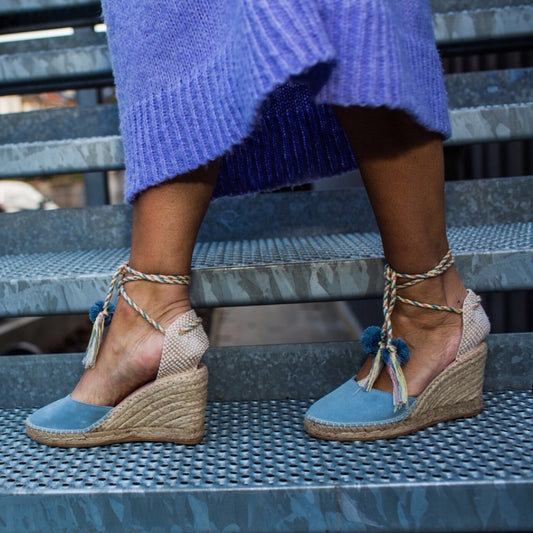 COPENHAGEN SHOES Sienna Copenhagenshoes by Josefine Valentin Wedge sandals 360 Baby blue
