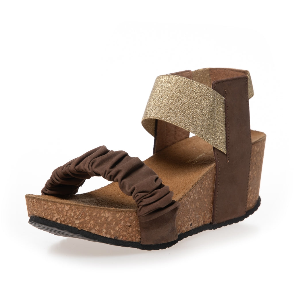 COPENHAGEN SHOES THE MOMENTS Wedge sandals 854 TAUPE MULTI