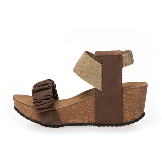 COPENHAGEN SHOES THE MOMENTS Wedge sandals 854 TAUPE MULTI
