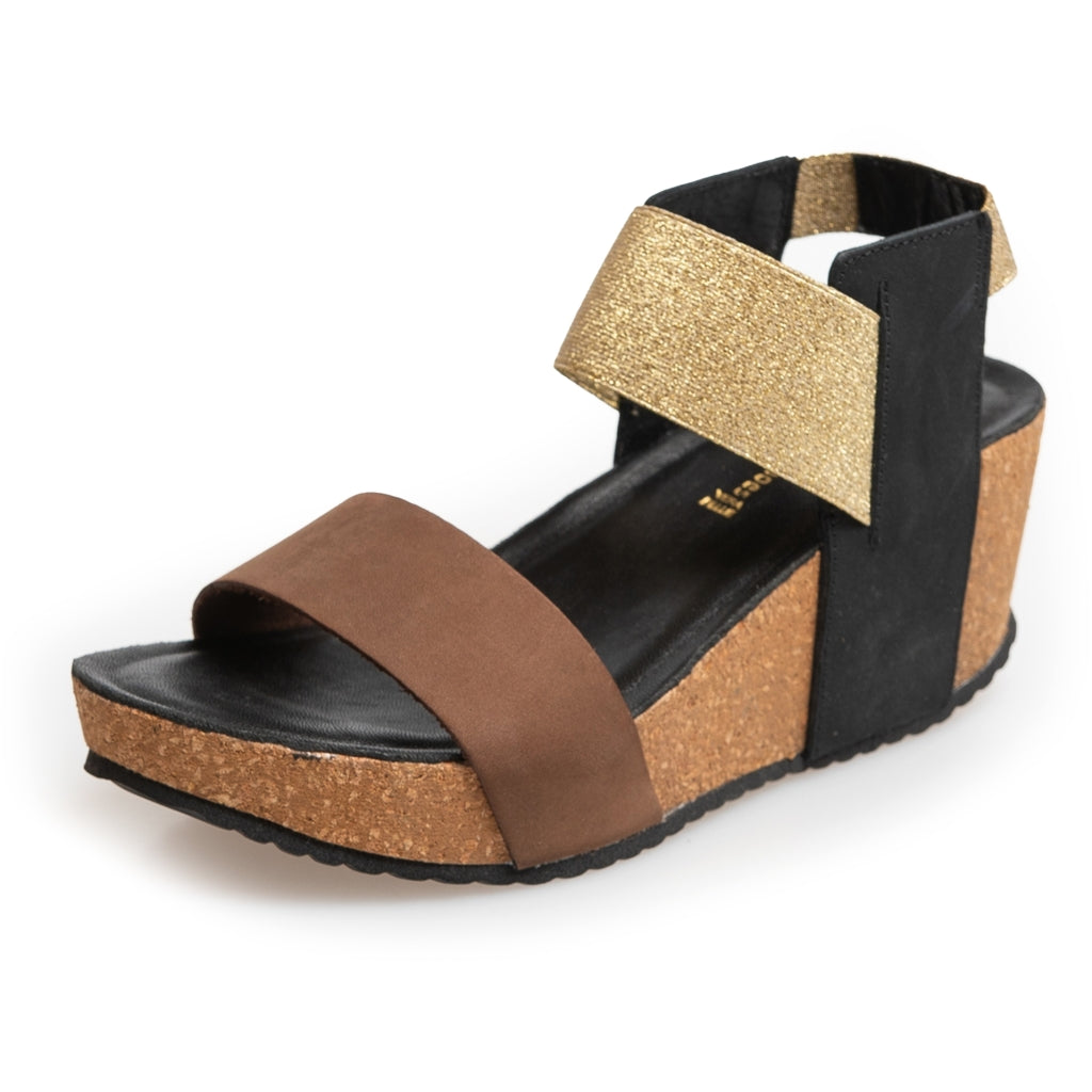 COPENHAGEN SHOES THE NEW DANIELA Wedge sandals 257 BROWN GOLD