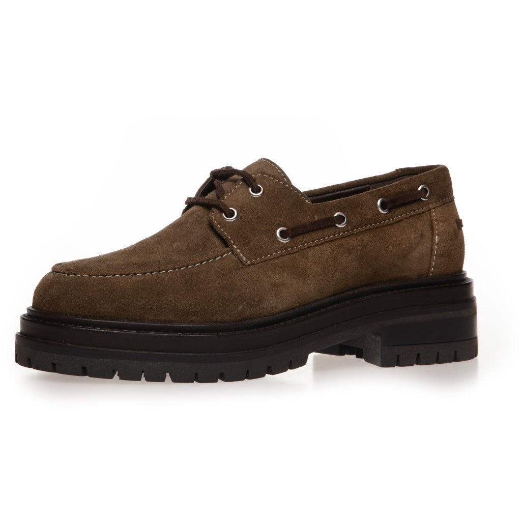 COPENHAGEN SHOES THE PASSION SHOE SUEDE Boat Shoe 0581 KHAKI