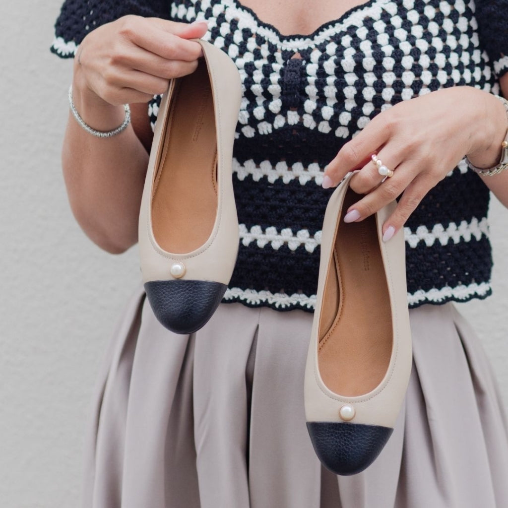 Copenhagen Shoes by Josefine Valentin THE PEARL BALLERINA Ballet flats 0007 BLACK / NUDE