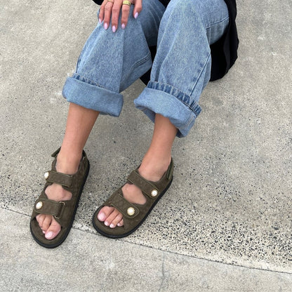 COPENHAGEN SHOES THE PEARL SANDAL Sandals 100 ARMY GREEN