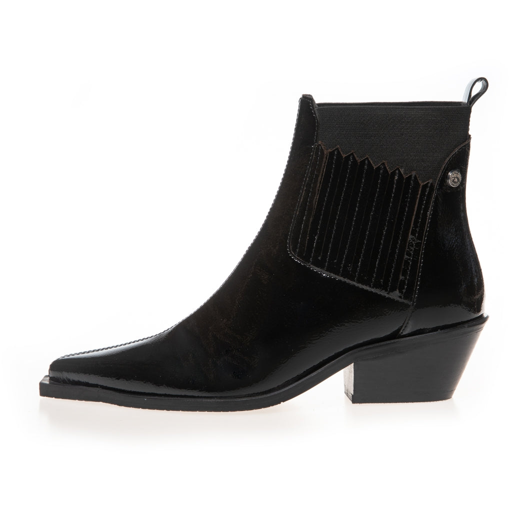 COPENHAGEN SHOES THE WALKING BOOT PATENT Boots 0011 BLACK PATENT