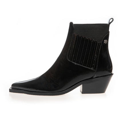 COPENHAGEN SHOES THE WALKING BOOT PATENT Boots 0011 BLACK PATENT
