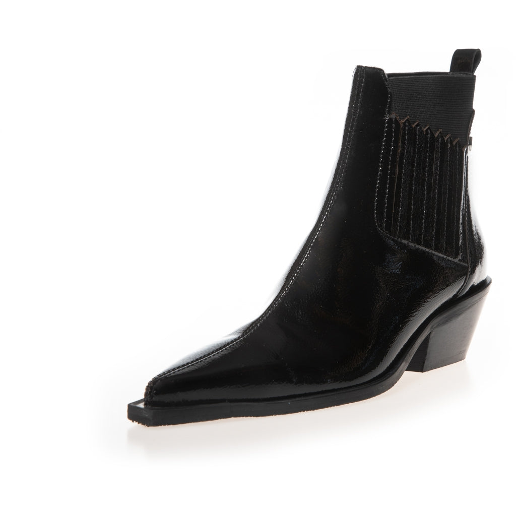 COPENHAGEN SHOES THE WALKING BOOT PATENT Boots 0011 BLACK PATENT