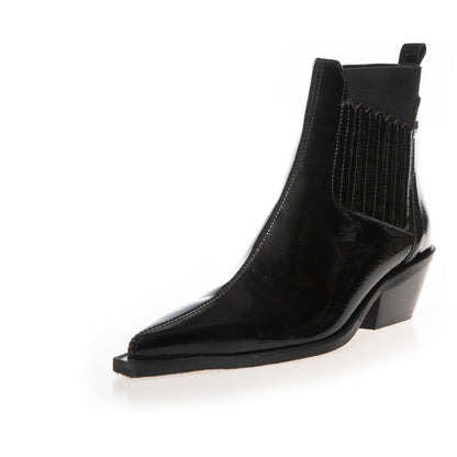 COPENHAGEN SHOES THE WALKING BOOT PATENT Boots 0011 BLACK PATENT