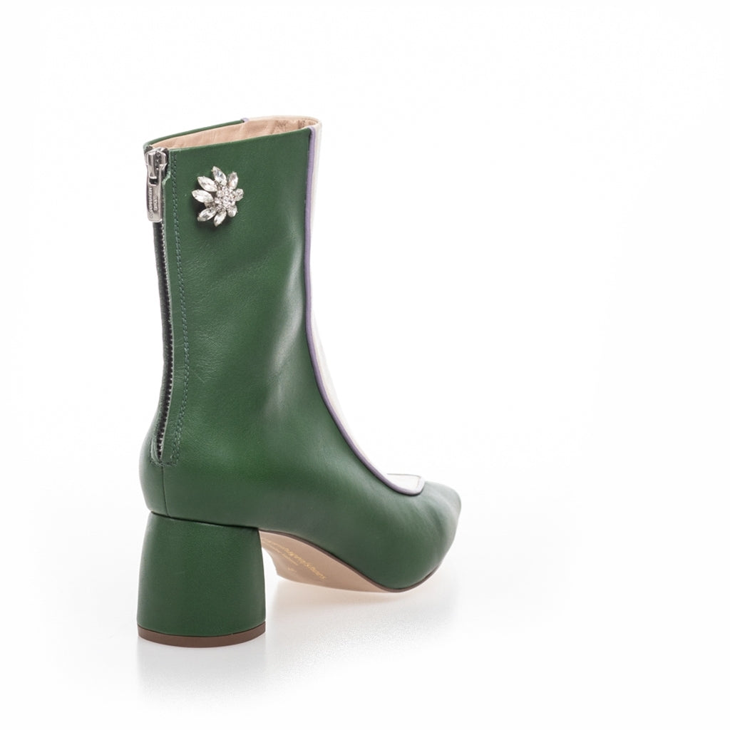 COPENHAGEN SHOES VIBES OF FASHION / Copenhagenshoes by Josefine Valentin Boots 2232 OFF WHITE GREEN (PURPLE)