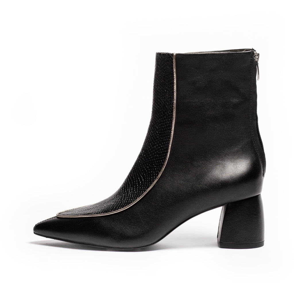 COPENHAGEN SHOES VIBES OF FASHION SNAKE / Copenhagenshoes by Josefine Valentin Boots 008 BLACK SNAKE (NO SIMILI)