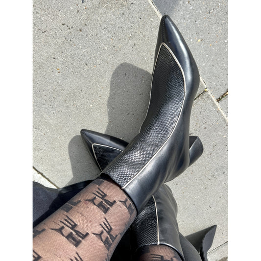 COPENHAGEN SHOES VIBES OF FASHION SNAKE / Copenhagenshoes by Josefine Valentin Boots 008 BLACK SNAKE (NO SIMILI)
