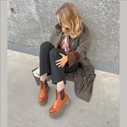 COPENHAGEN SHOES YOU AND ME LOW Boots 0241 COGNAC