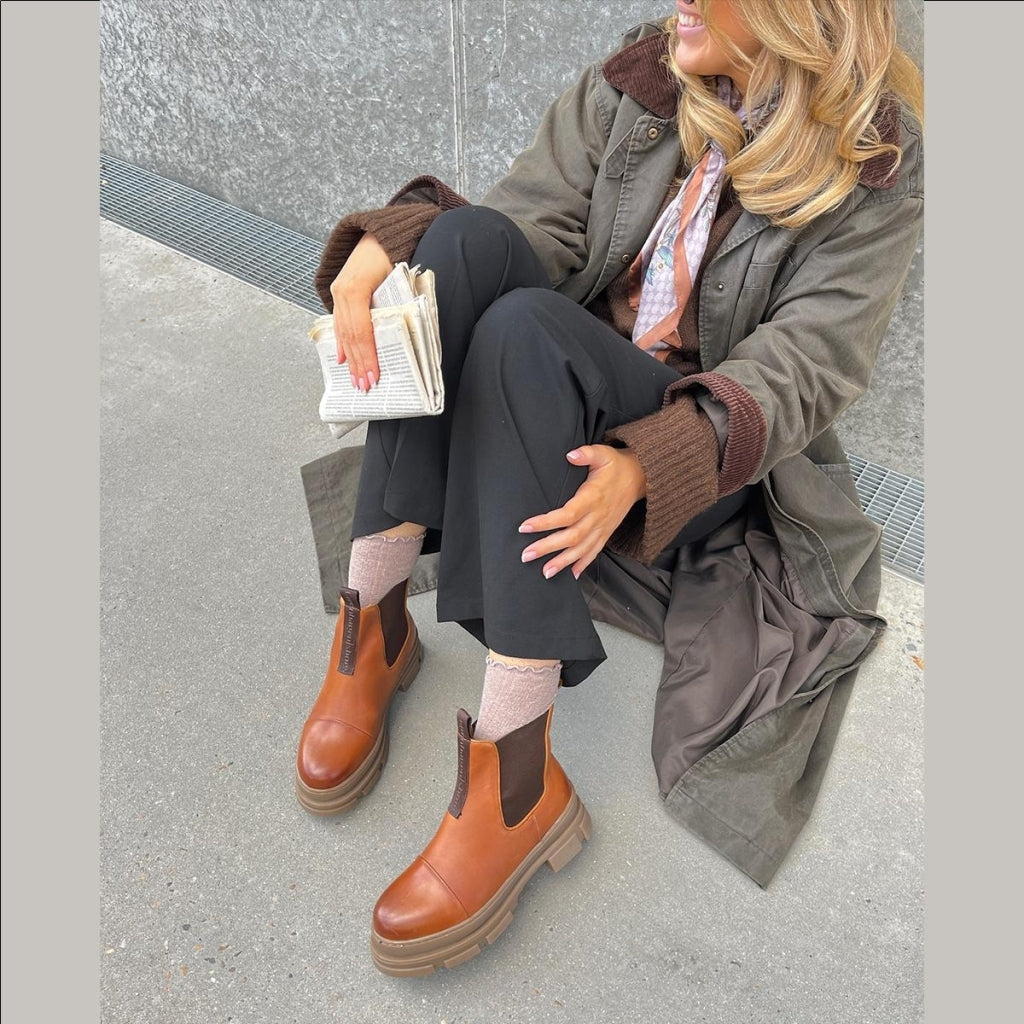 COPENHAGEN SHOES YOU AND ME LOW Boots 0241 COGNAC