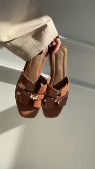 COPENHAGEN SHOES WOMEN'S WORLD Slippers 0241 COGNAC