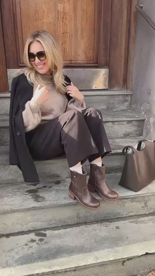 COPENHAGEN SHOES SAY MORE - BROWN/TAN Boots 0012 BROWN