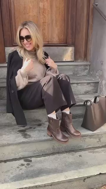 COPENHAGEN SHOES SAY MORE - BROWN/TAN Boots 0012 BROWN