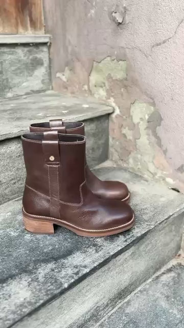 COPENHAGEN SHOES SAY MORE - BROWN/TAN Boots 0012 BROWN