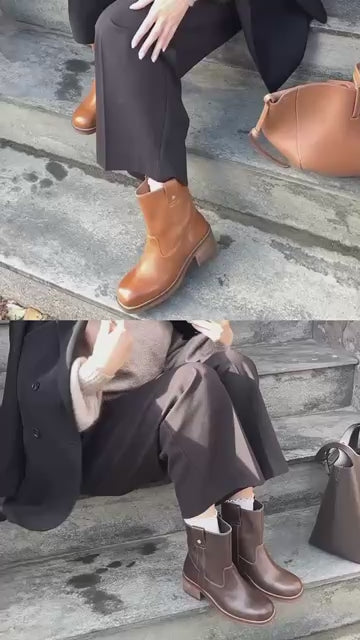 COPENHAGEN SHOES SAY MORE - BROWN/TAN Boots 0012 BROWN