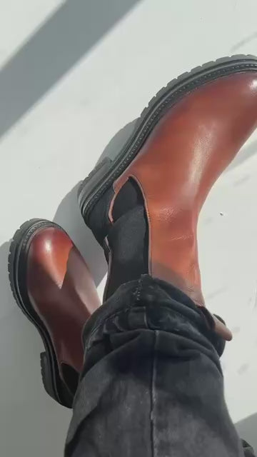 COPENHAGEN SHOES IT'S A KIND OF MAGIC Boots 0231 COGNAC/BLACK/BROWN