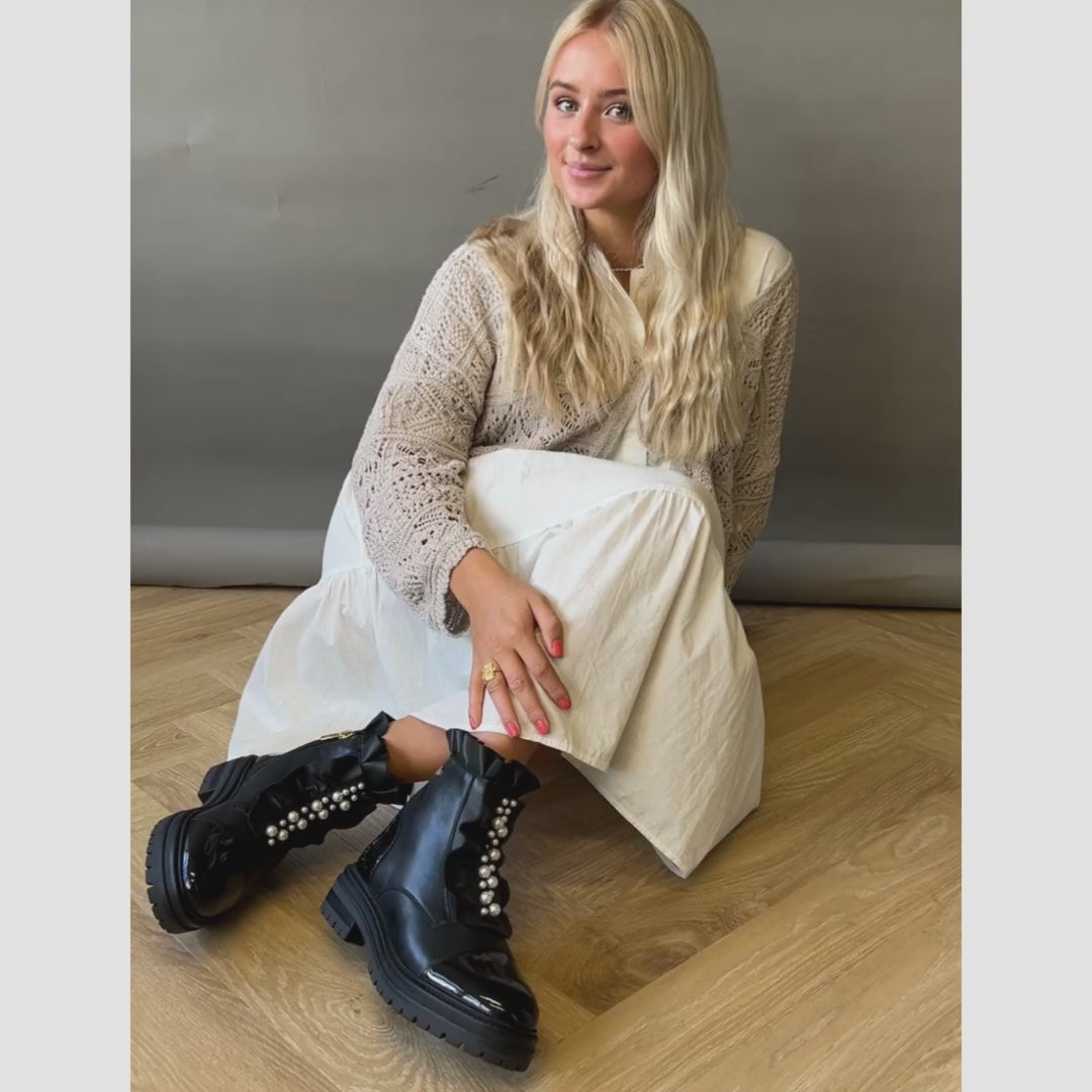 COPENHAGEN SHOES PRETTY PEARLS Boots 0001 BLACK