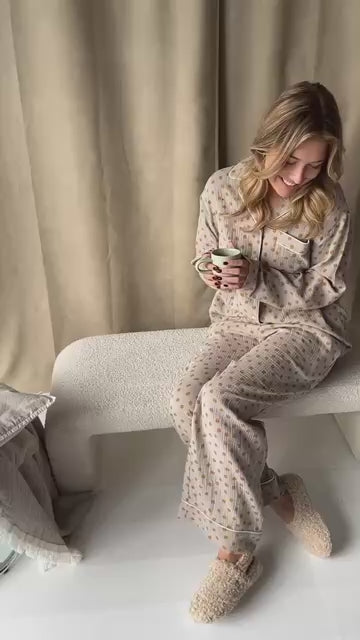 STORIES FROM THE ATELIER by COPENHAGENSHOES PAJAMAS SHIRT 3 SHIRT 03 GREEN YELLOW BIG FLOWER