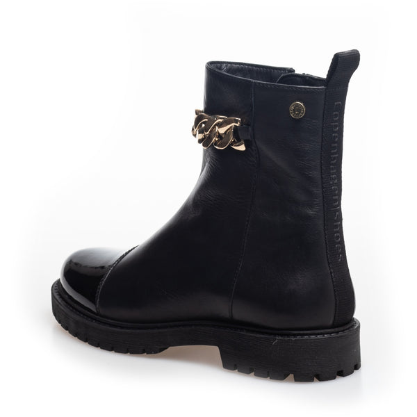 COPENHAGEN SHOES FLOWER EYES Boot 2210 BLACK/GOLD/PATENT