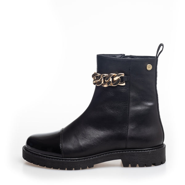 COPENHAGEN SHOES FLOWER EYES Boot 2210 BLACK/GOLD/PATENT