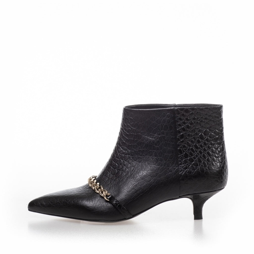 COPENHAGEN SHOES PARI' CHAIN Boots 103 Black croco