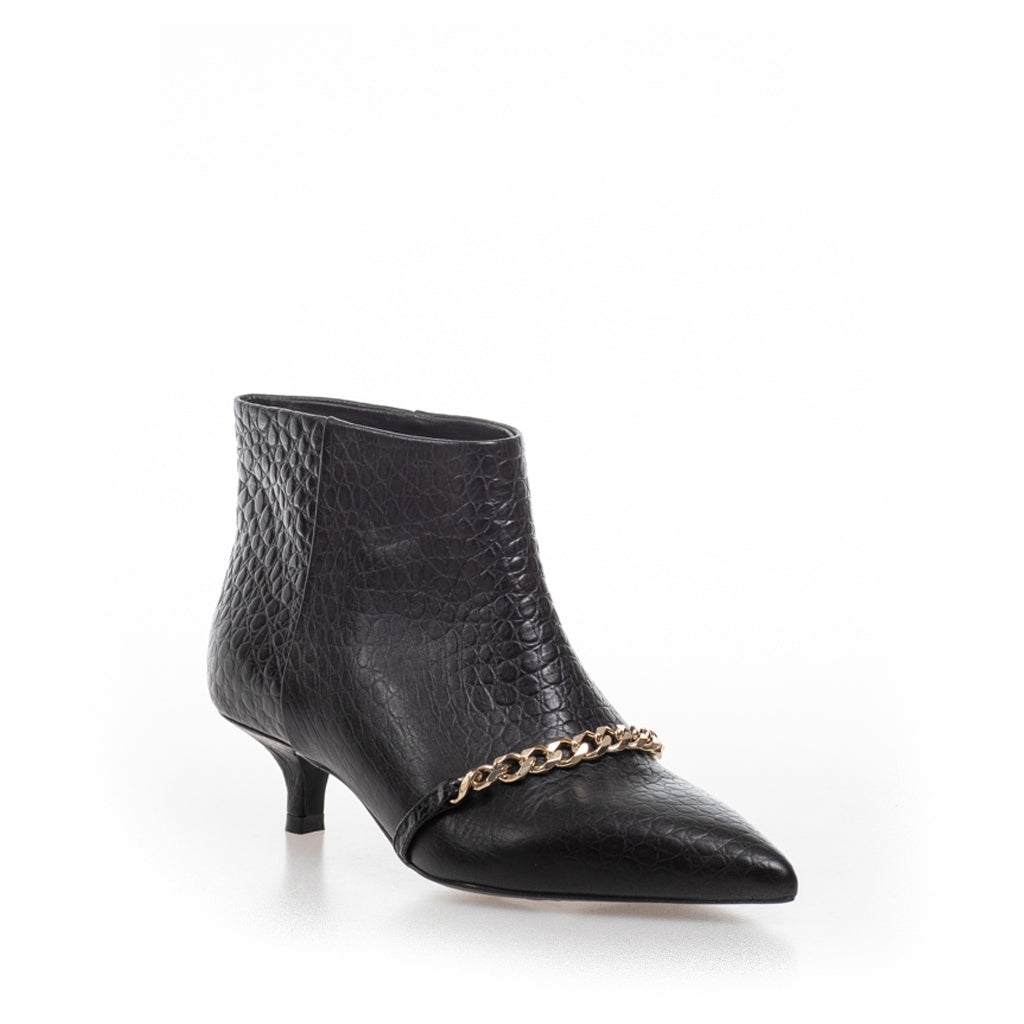 COPENHAGEN SHOES PARI' CHAIN Boots 103 Black croco