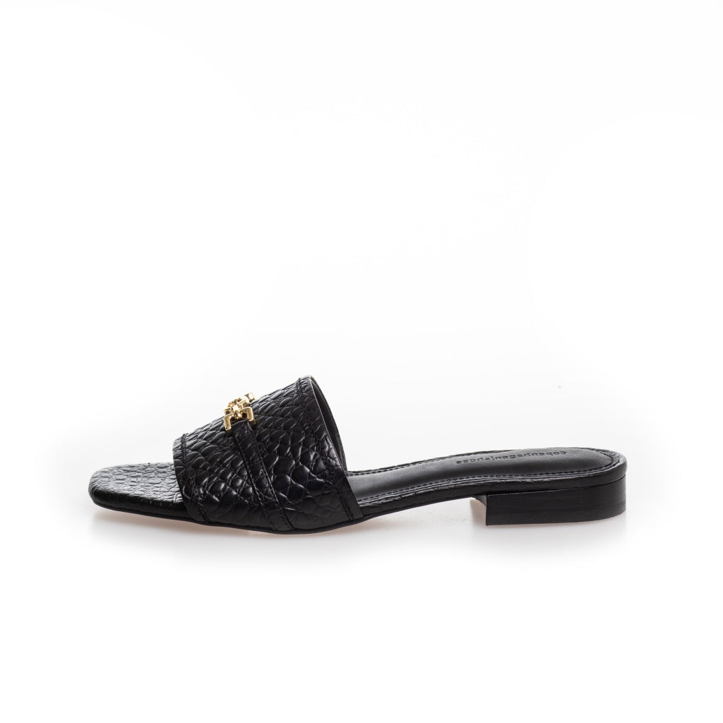 COPENHAGEN SHOES SUNSHINE GIRLS CRC. Slippers 0001 BLACK