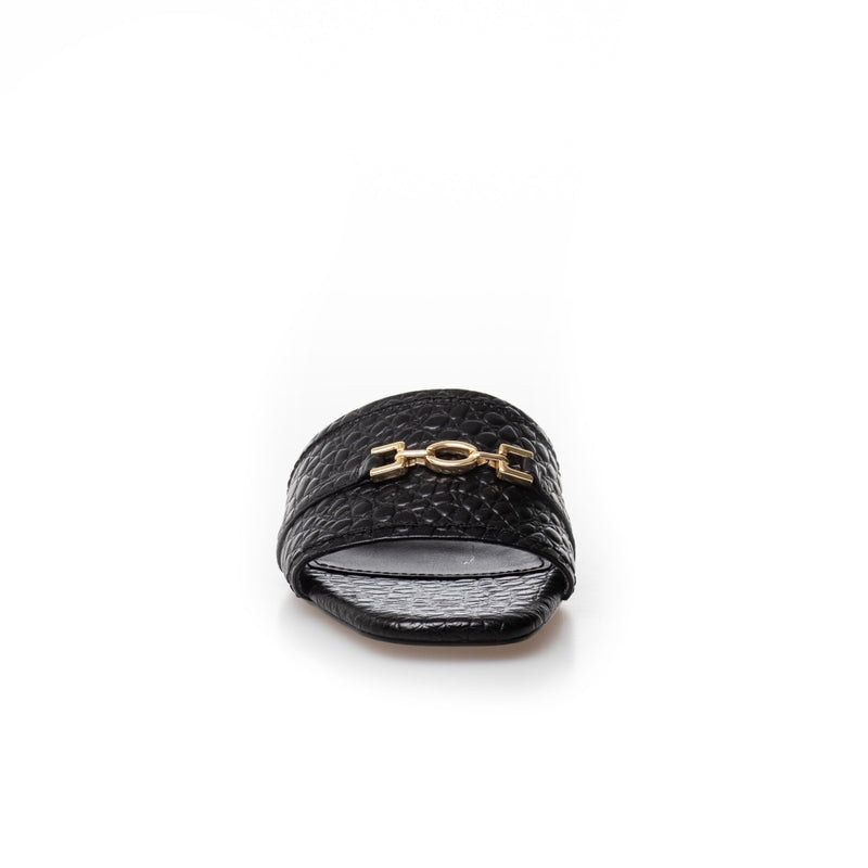 COPENHAGEN SHOES SUNSHINE GIRLS CROCO Slippers 0001 BLACK