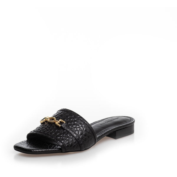 COPENHAGEN SHOES SUNSHINE GIRLS CROCO Slippers 0001 BLACK